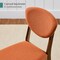 Best Choice Products 2-Piece Mid-Century Modern Wood & Upholstered Dining Chair Set